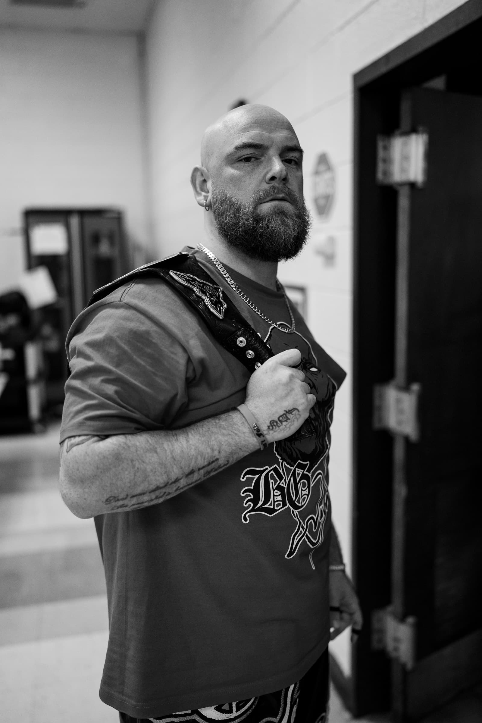 BG Wayne backstage with belt